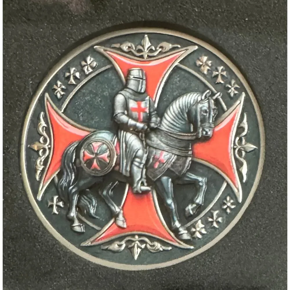 ✨ Handmade Knights Templar Challenge Coin Display Capsule ✨ SAME/NEXT DAY SHIP